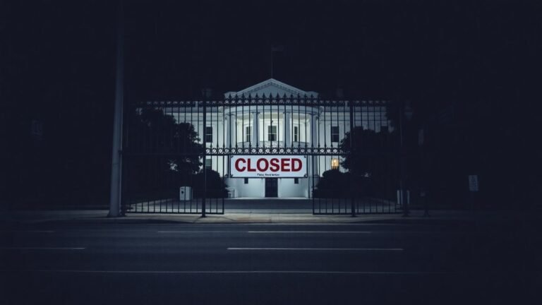 White House closed due to government shutdown.