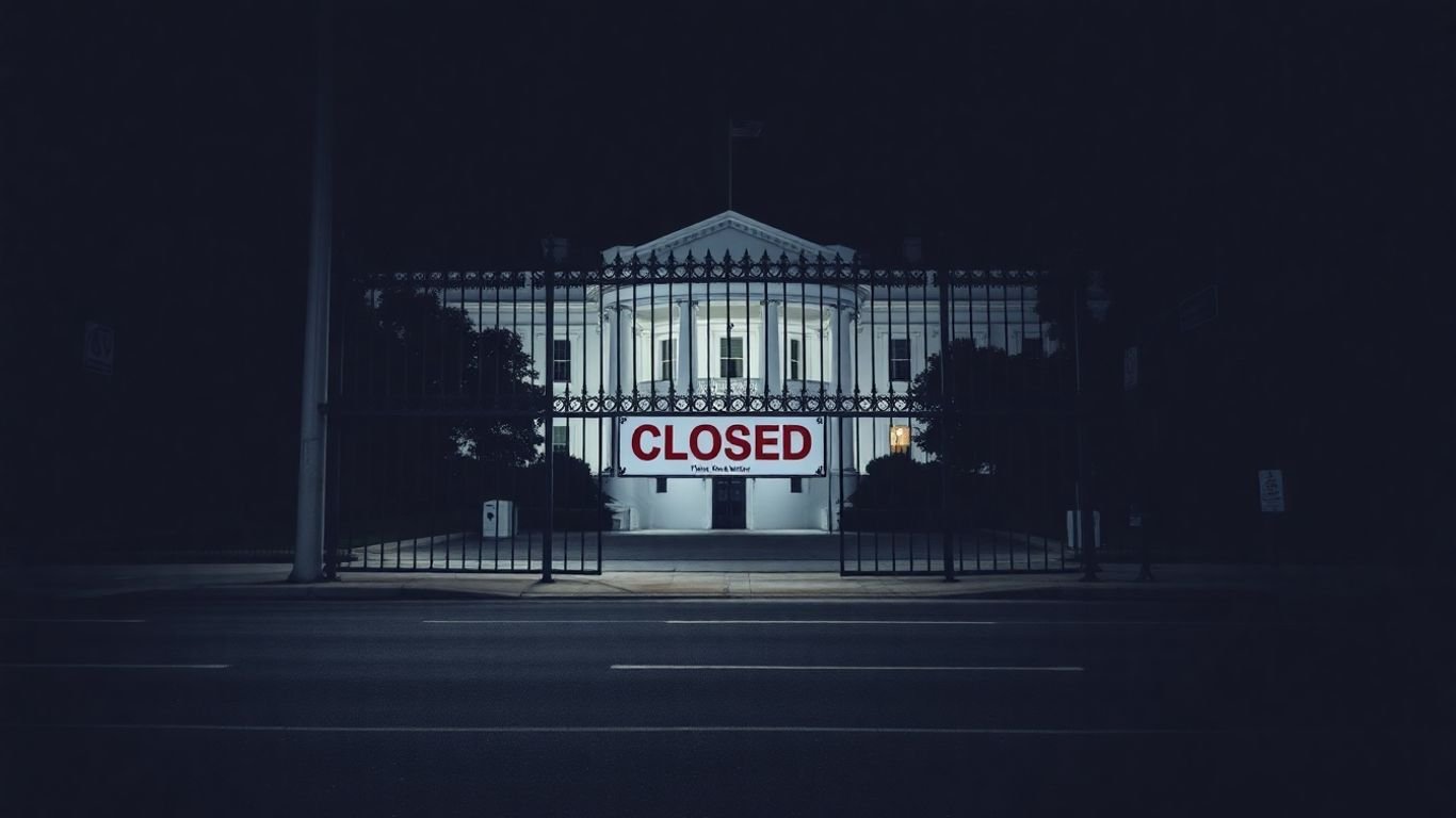 White House closed due to government shutdown.