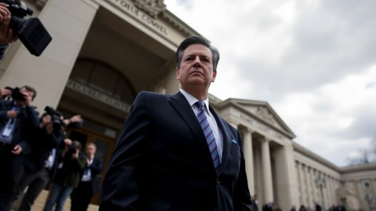 James Comey walks to federal courthouse amid reporters