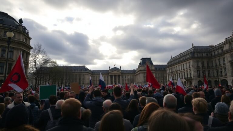 Protestors in Paris during France's pension reform crisis.