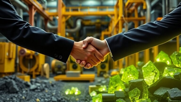 China and Malaysia leaders shake hands over rare earths.