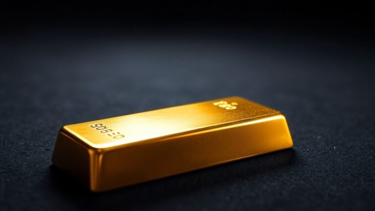 Gold bar with city skyline background.