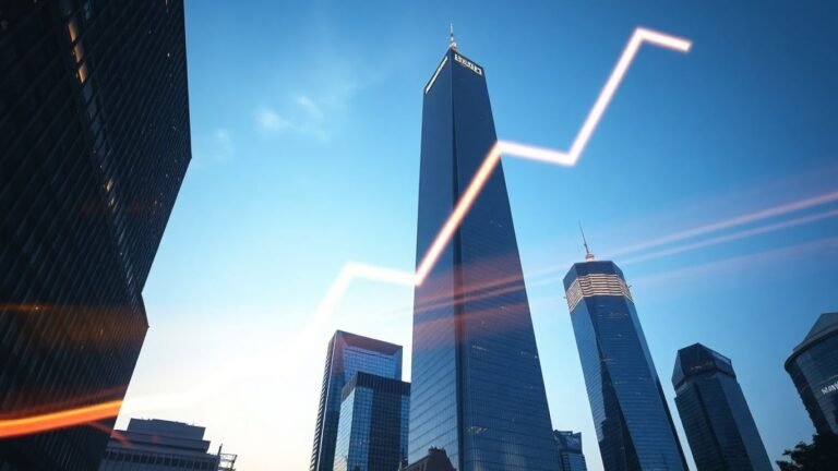 Shanghai skyscraper, financial ambition, stock market growth