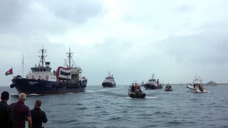 Aid flotilla nears Gaza, Israeli navy boats intercept