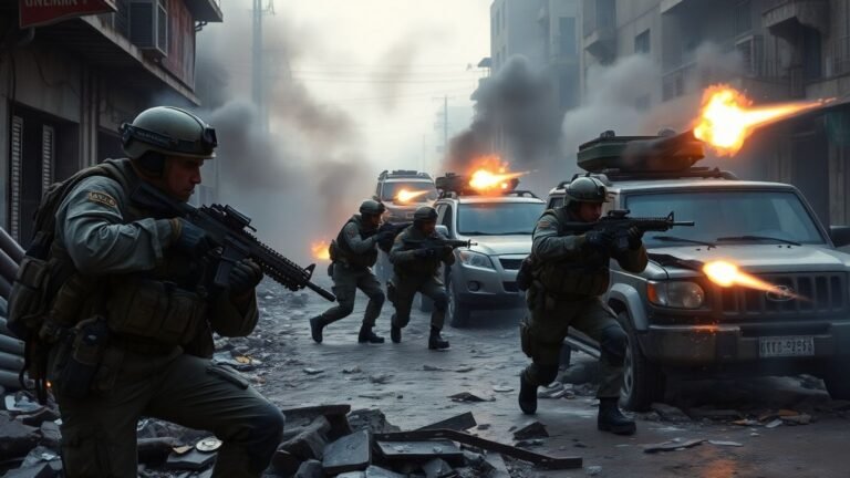 US Marines in firefight with Haitian gangs.