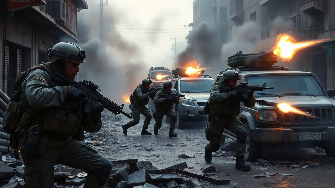 US Marines in firefight with Haitian gangs.