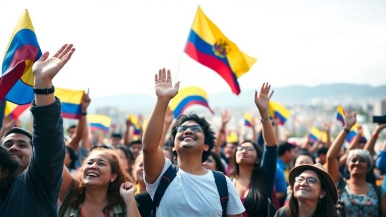 Ecuadorian voters celebrate 'No' vote against US bases.