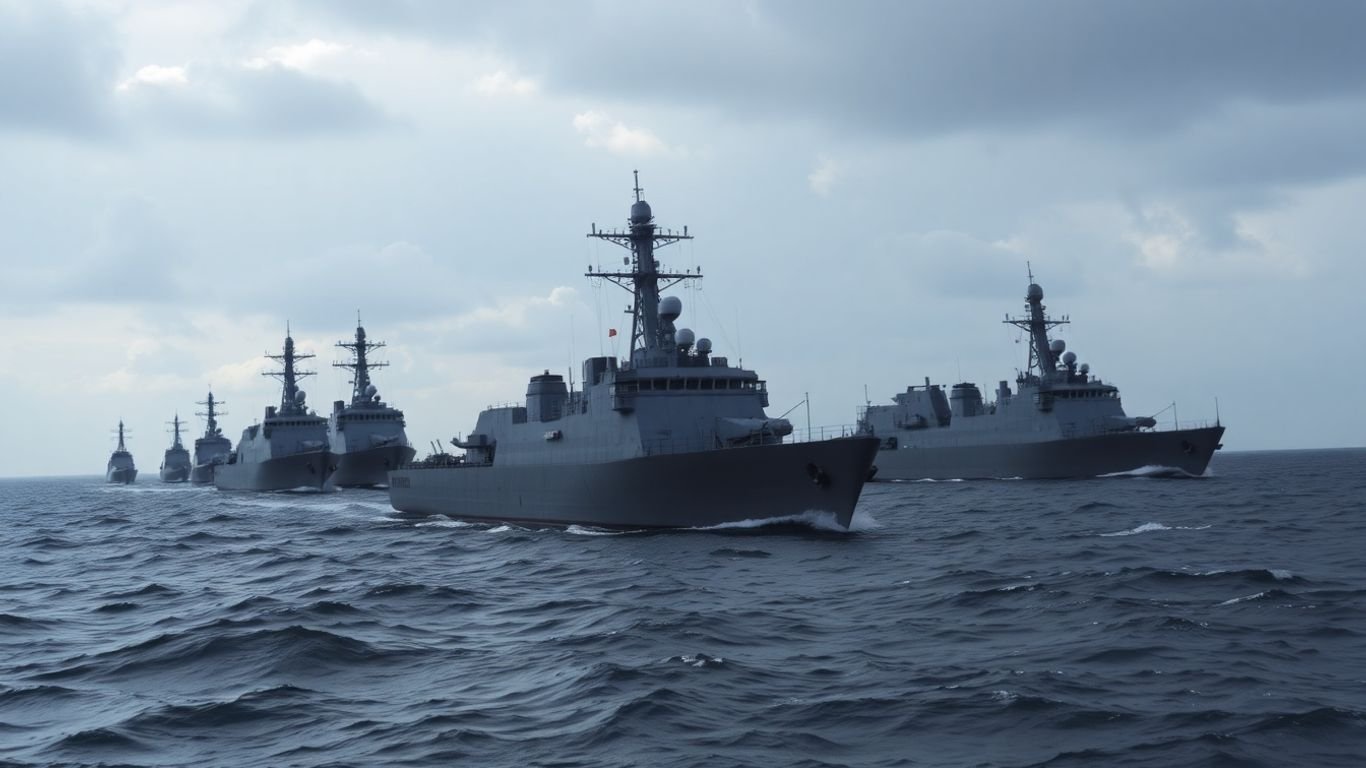 Warships in the Baltic Sea