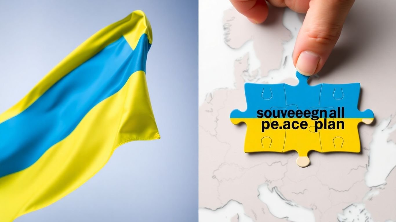 Ukraine flag and puzzle piece labeled sovereignty