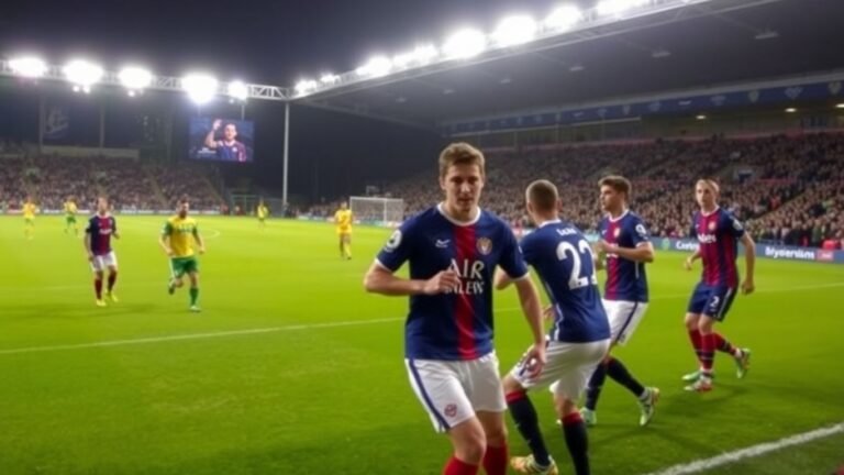 Football match between Norwich City and Leicester City.