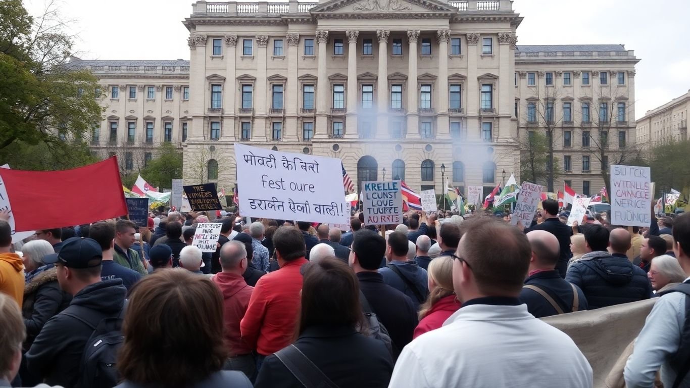 Protesters at climate summit demonstration
