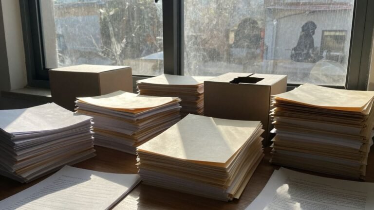 Epstein documents uncovered, DOJ scrutiny, shadowy figure, scattered papers.