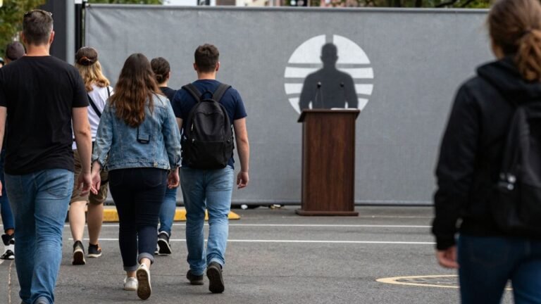 Border crossing and shadowy political figure.