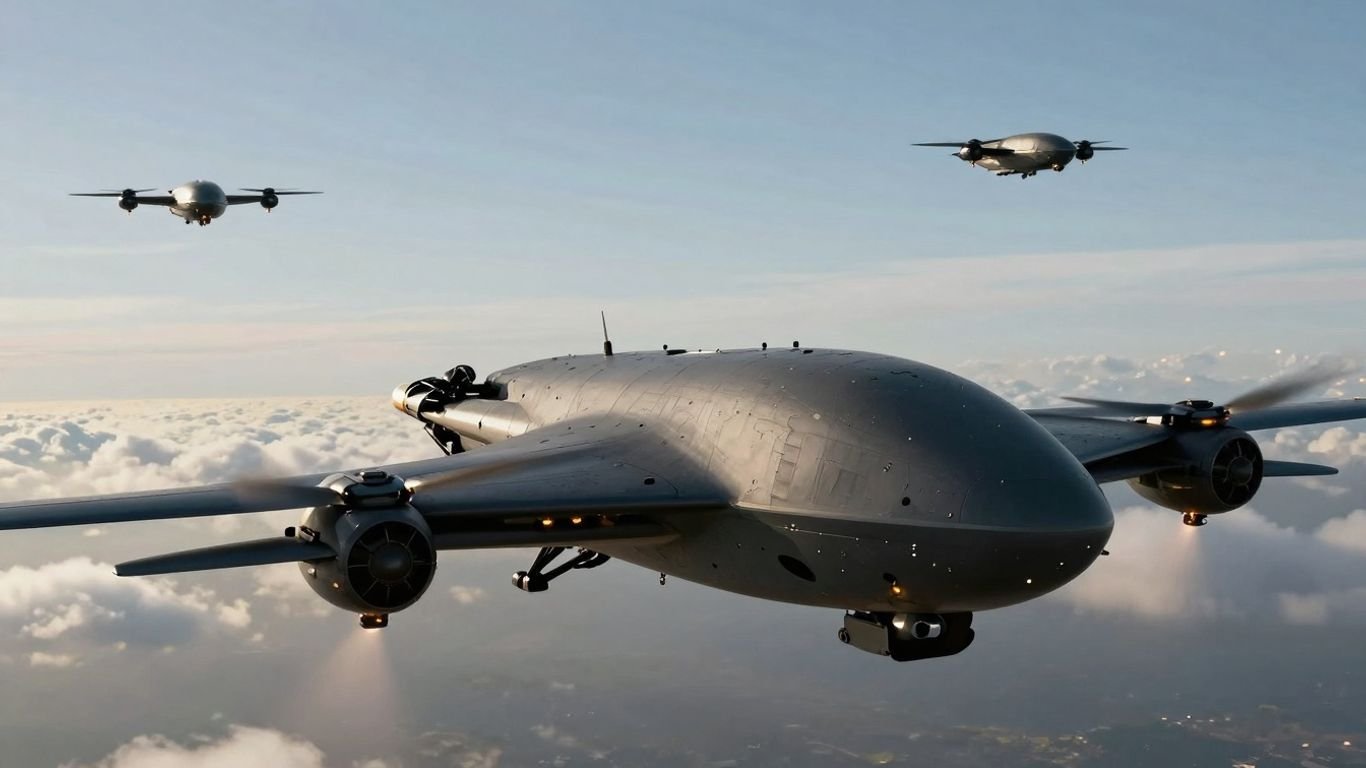 Chinese drone mothership launching swarm attack.