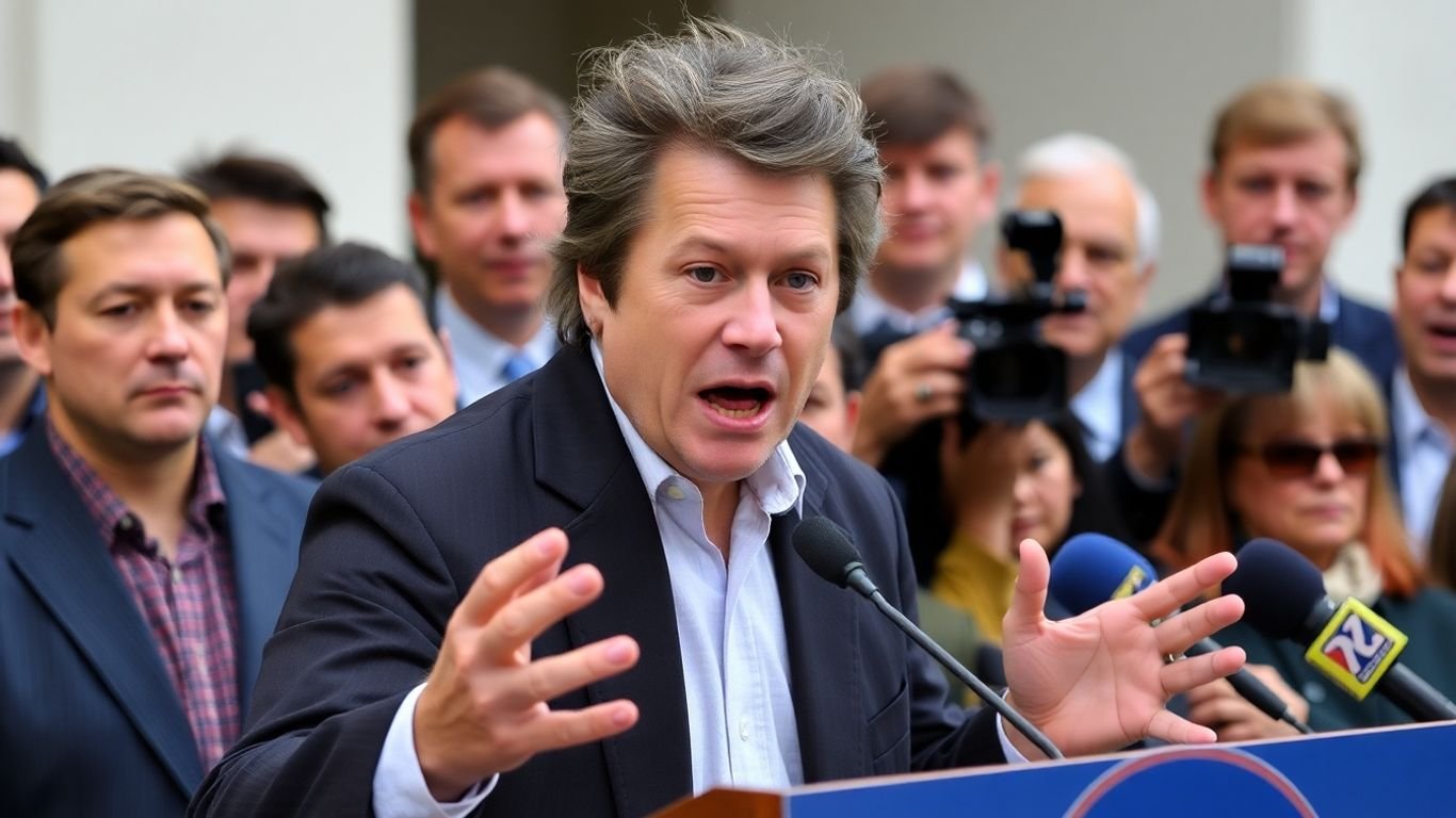 President Trump speaks at a press conference.