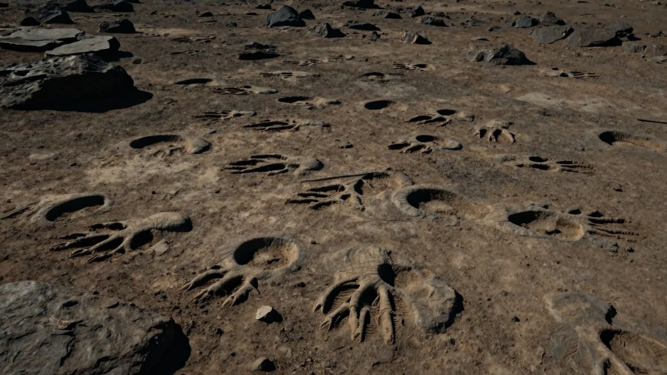Thousands of ancient dinosaur footprints discovered in Italy.