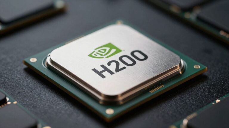 Nvidia H200 AI chip, high-tech, advanced computing