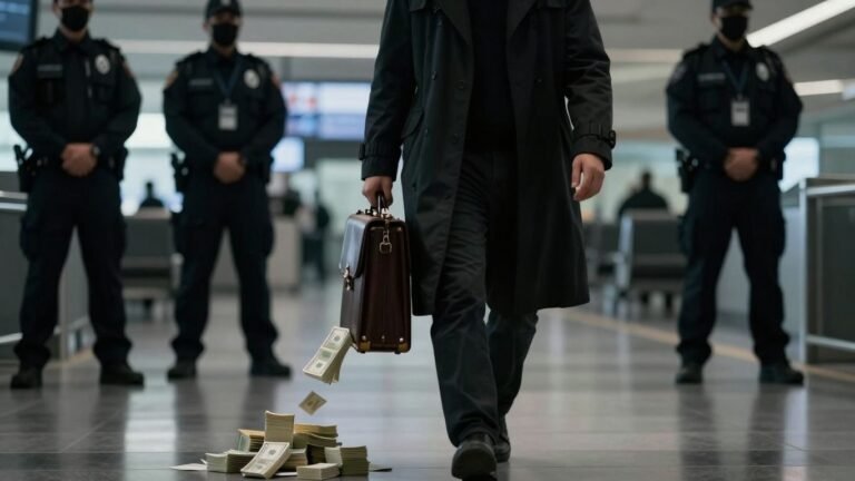 Airport security and cash smuggling allegations.