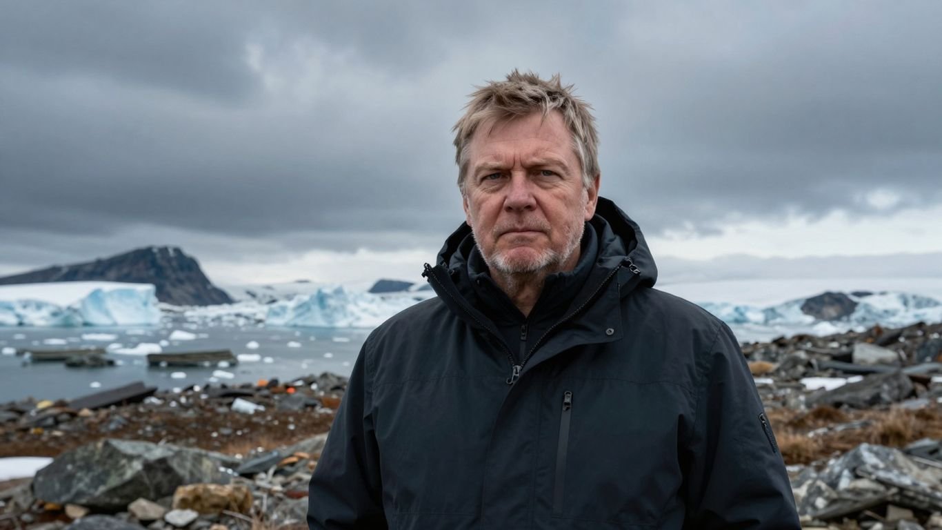 Greenland's leader in icy landscape.