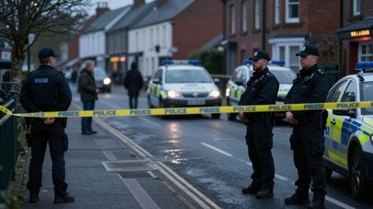 Police investigate a scene in Coleraine.