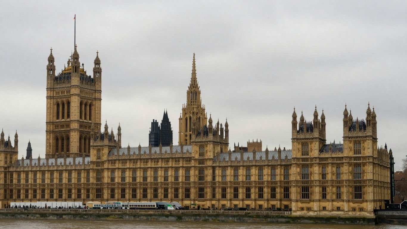 Iconic Houses of Parliament in London, UK.