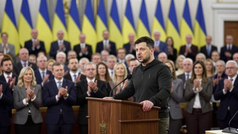 President Zelenskyy speaks to the EU Parliament