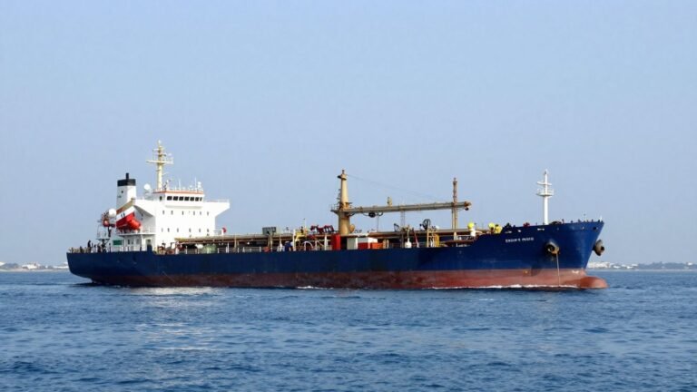 Oil tanker sails in Gulf with Iranian flag