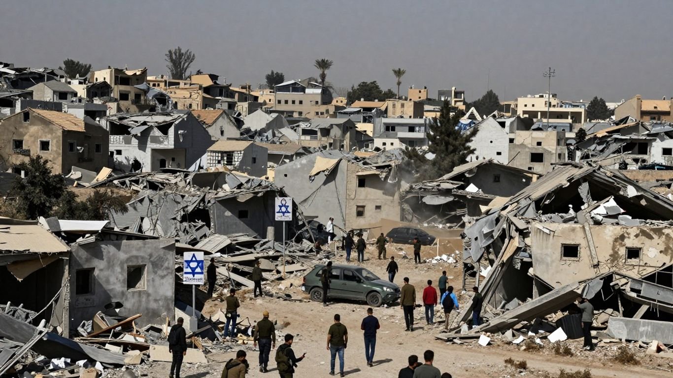 Israel-Gaza conflict border scene