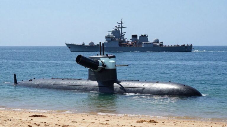 US submarine near Iranian warship off Sri Lanka.