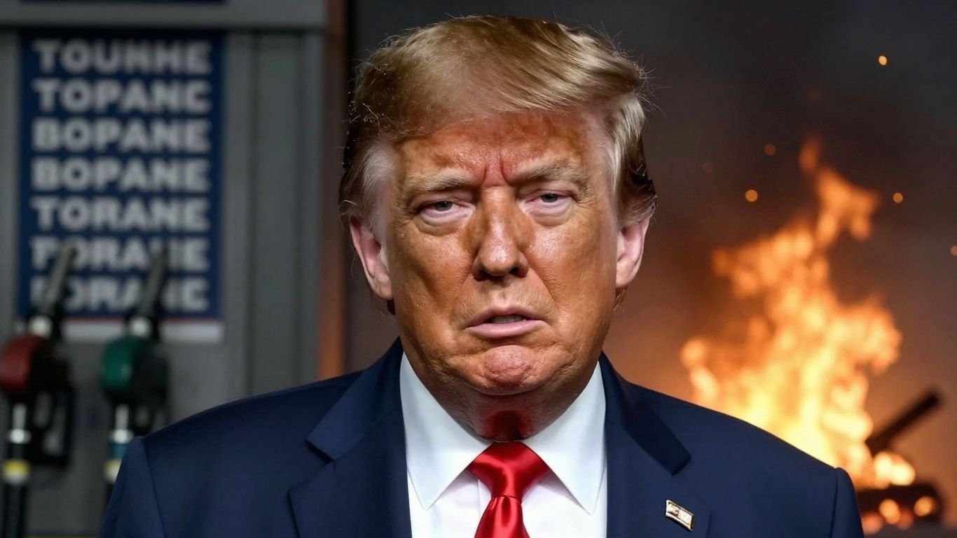 [Trump]'s approval rating plummets amid rising fuel costs and Iran conflict.