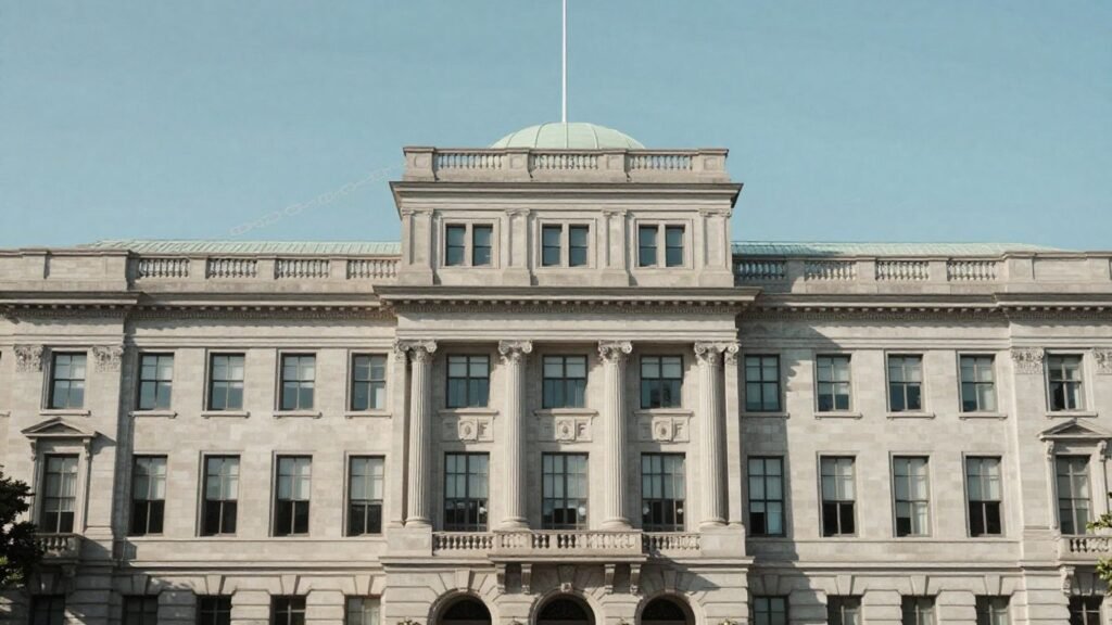 Government building facade, modern slavery laws