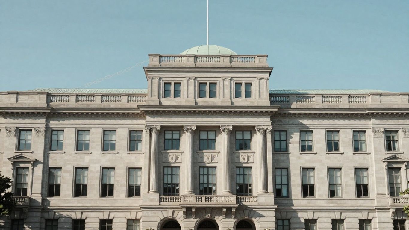 Government building facade, modern slavery laws