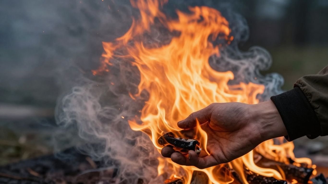 Antifa activist injured during flag burning incident.