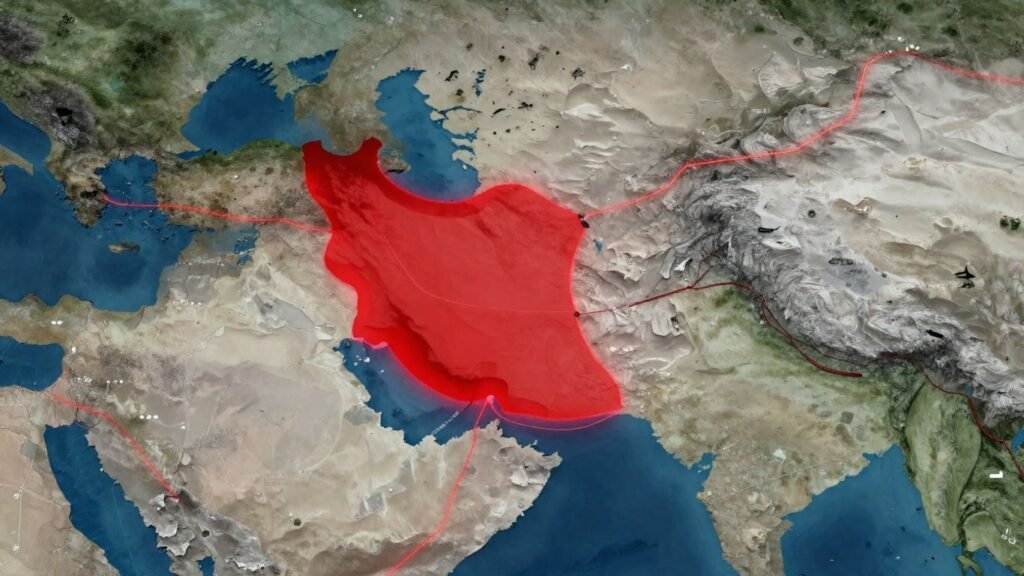 Middle East map showing Iran's allies connected, Yemen sidelined.