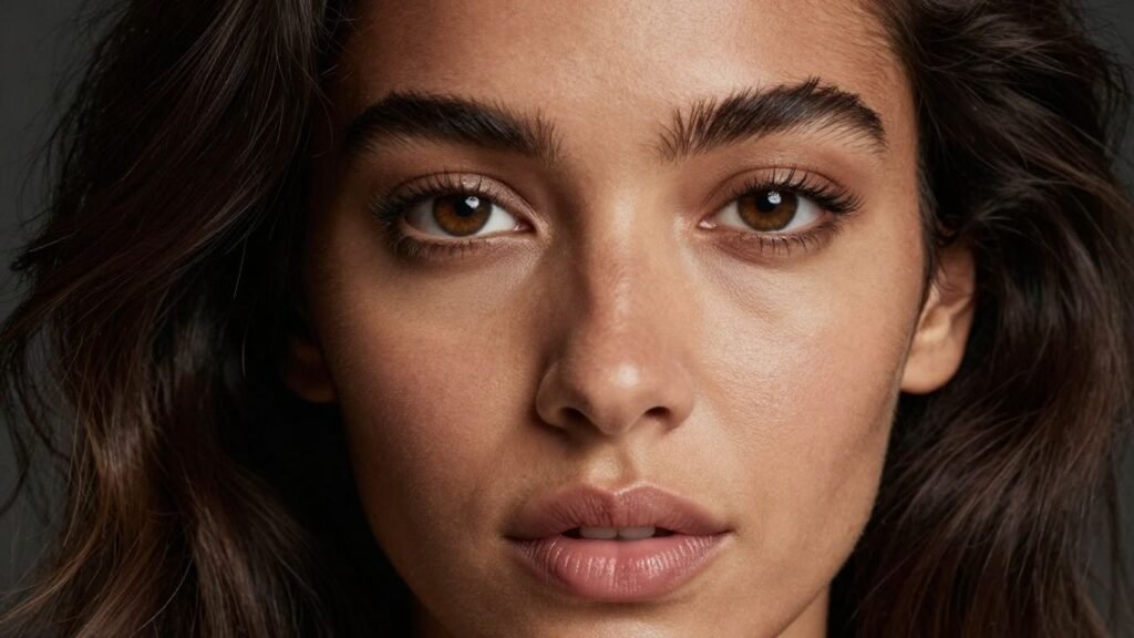 Woman with mixed heritage beauty