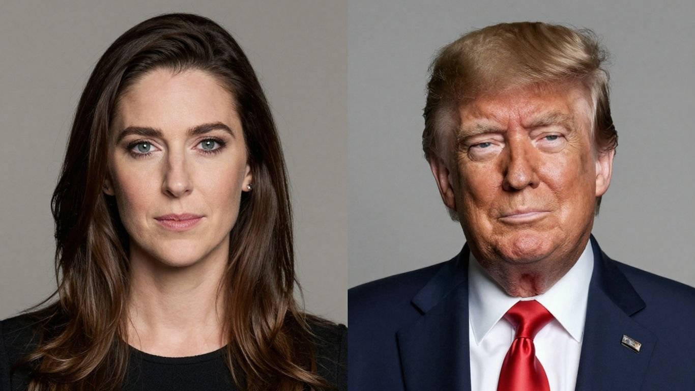 Jon Stewart and Donald Trump in a split image.