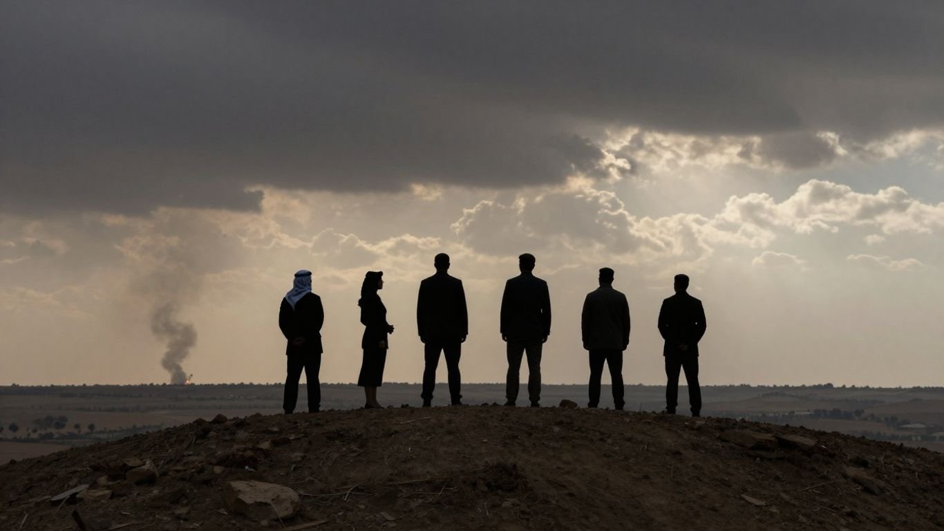 Leaders discuss Middle East ceasefire over tense landscape.