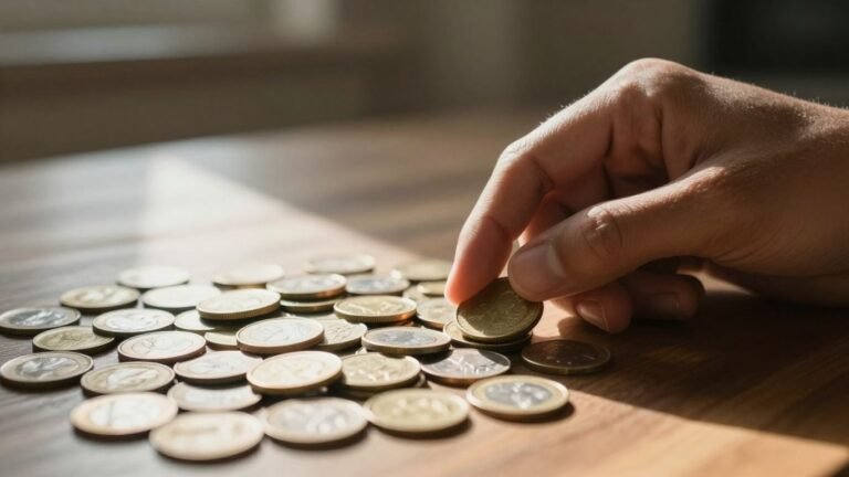 Person considering money during interest rate changes.