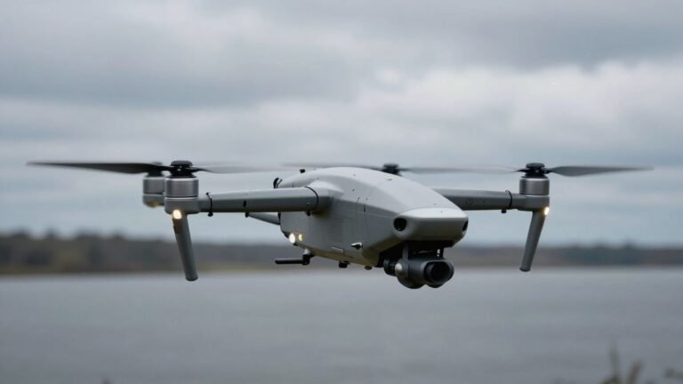 Ukrainian drone over water, international concern