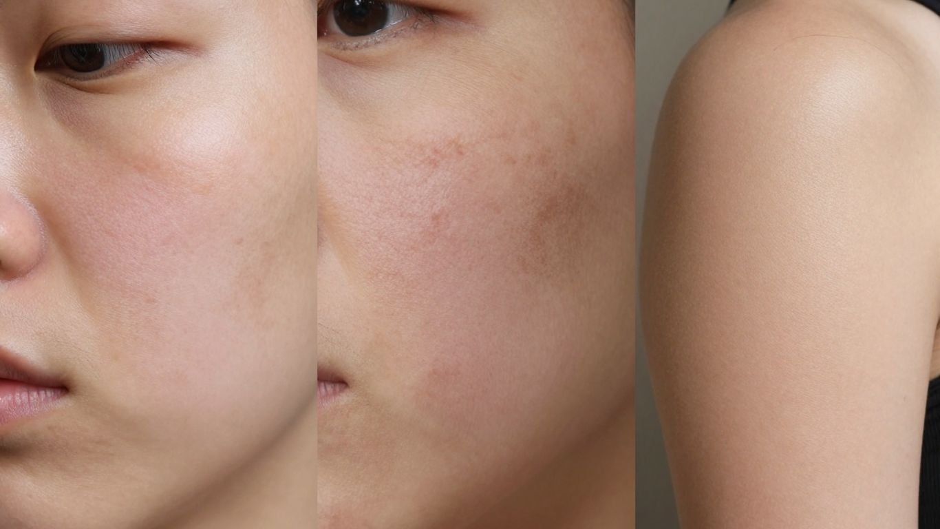 Diverse skin tones with hyperpigmentation treatment focus.