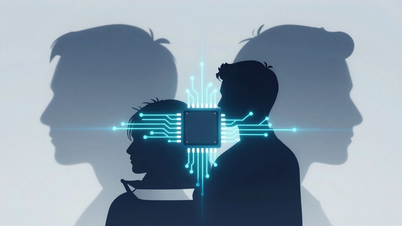 AI chip with shifting partnership background.
