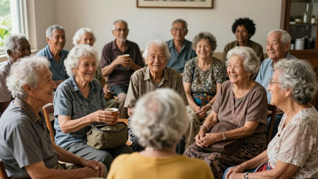 Elderly people from around the world