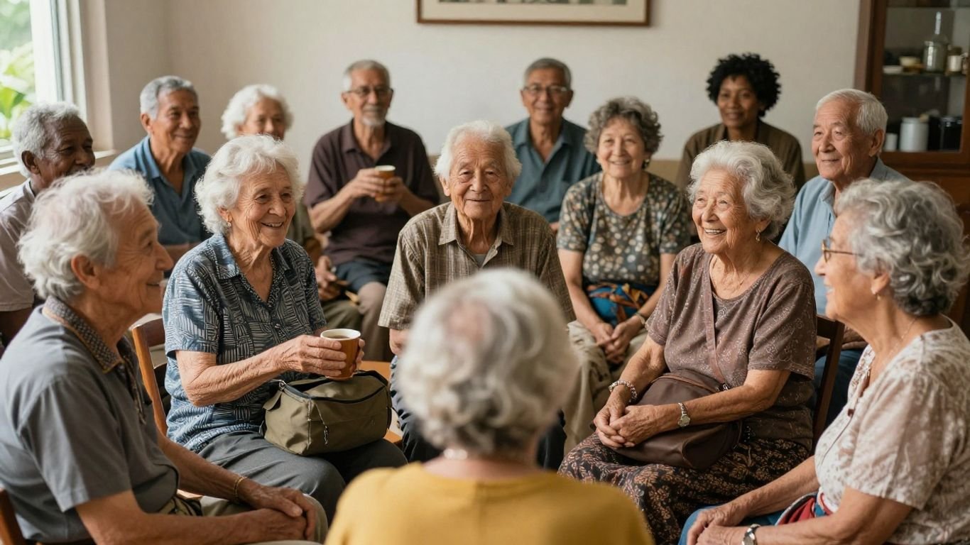 Elderly people from around the world