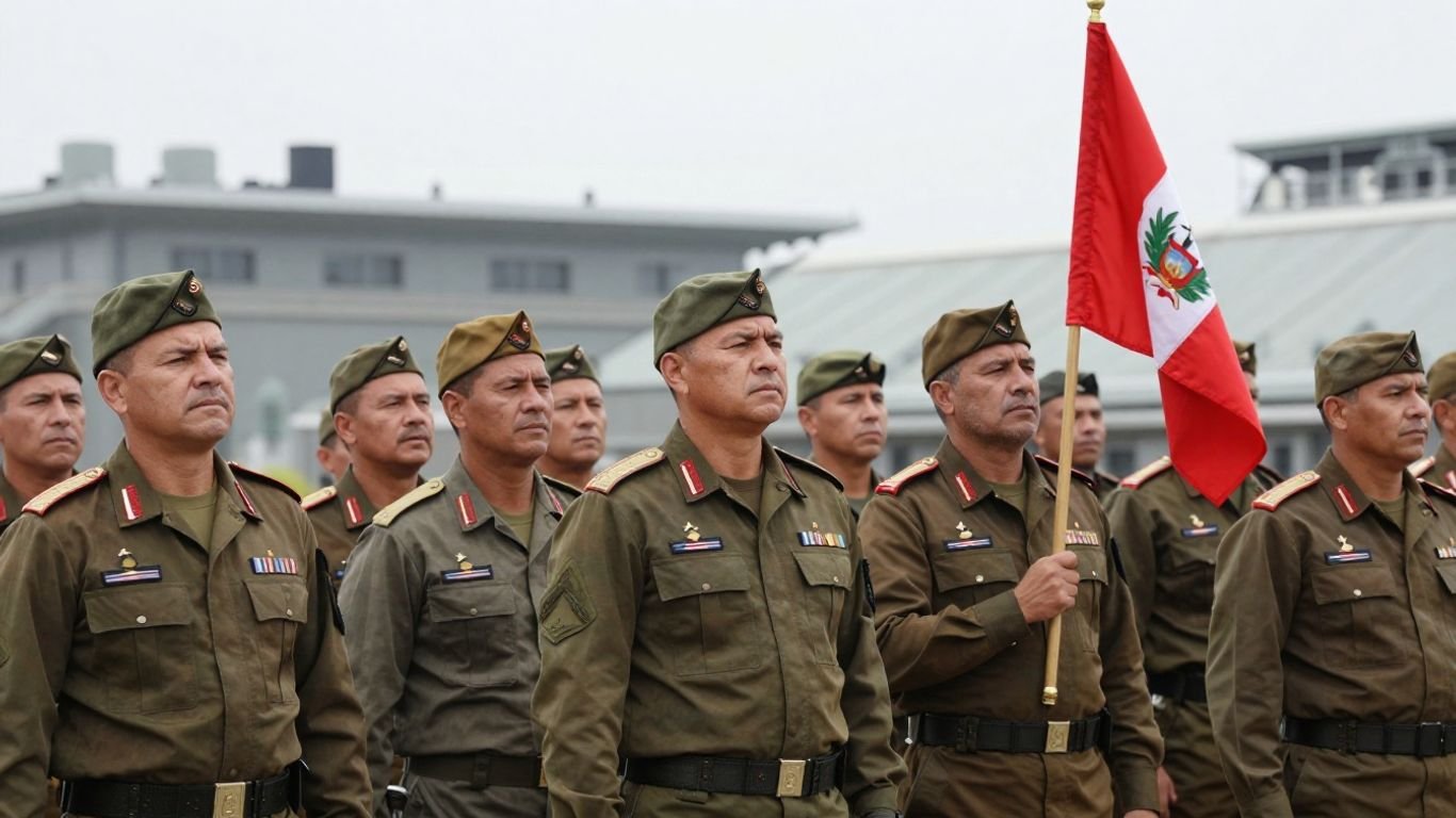 Peruvian soldiers leaving Russian military service.
