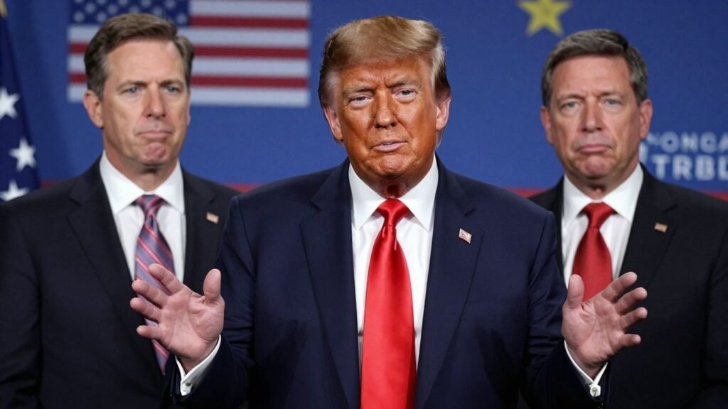 [Trump] and [Rubio] in a political setting.