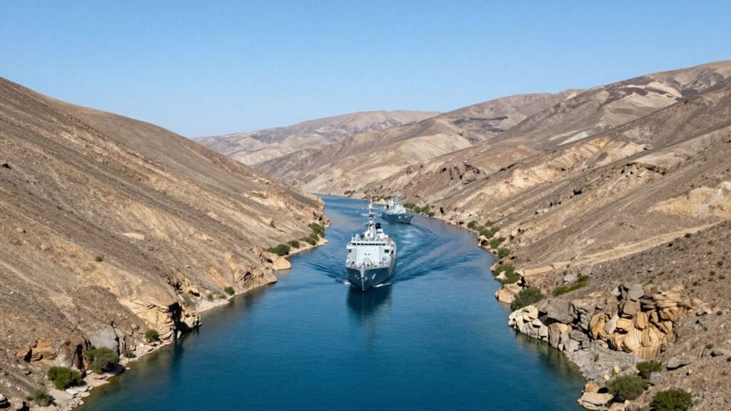 Naval vessel in Strait of Hormuz