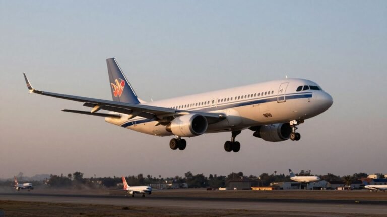 Airplane flying over Syria, busy skies