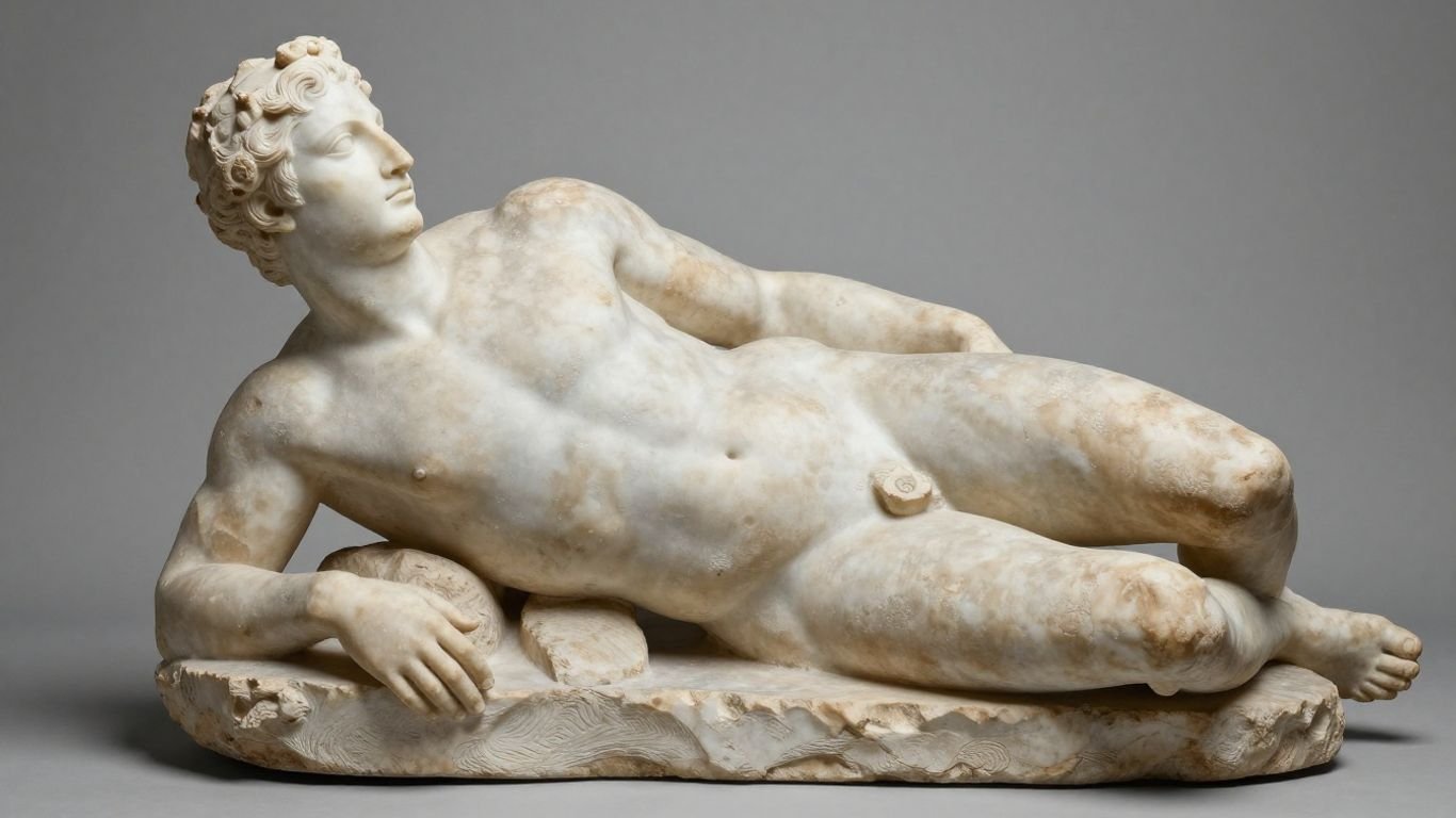 Ancient Italian sculpture with a "dad bod" physique.