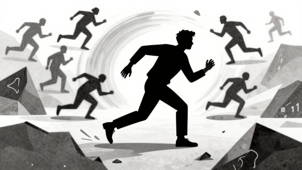 Person making intentional choices in a volatile market.