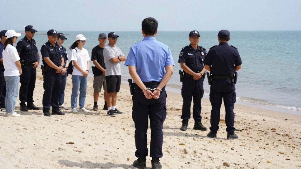 Democratic candidate arrested on beach, facing $1 million bail.